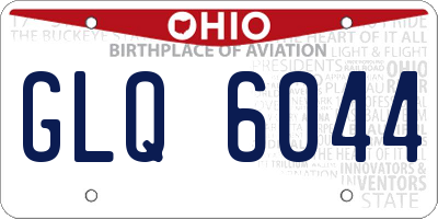 OH license plate GLQ6044