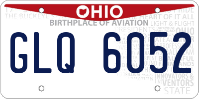 OH license plate GLQ6052