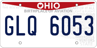 OH license plate GLQ6053