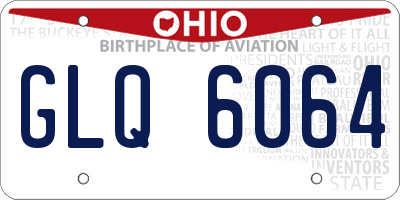 OH license plate GLQ6064