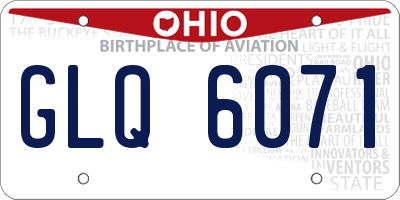 OH license plate GLQ6071