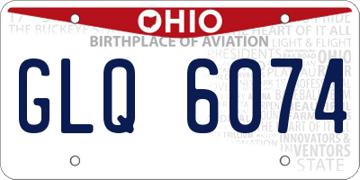 OH license plate GLQ6074