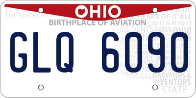 OH license plate GLQ6090