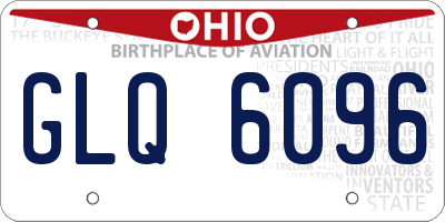 OH license plate GLQ6096