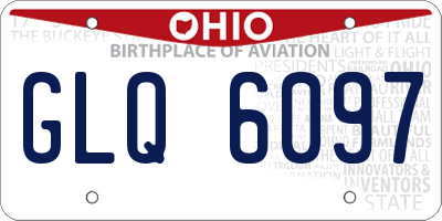 OH license plate GLQ6097
