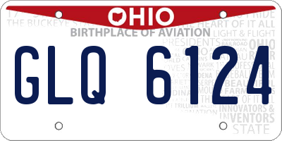 OH license plate GLQ6124