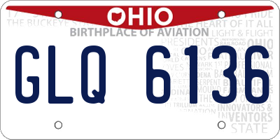 OH license plate GLQ6136