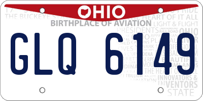OH license plate GLQ6149