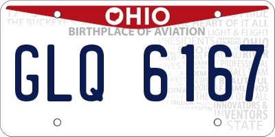 OH license plate GLQ6167