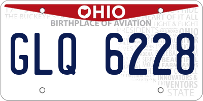 OH license plate GLQ6228