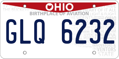 OH license plate GLQ6232