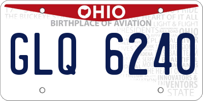 OH license plate GLQ6240