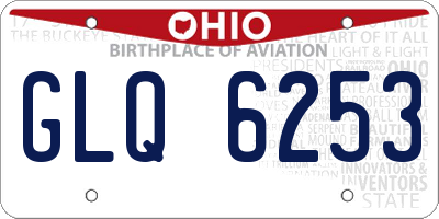 OH license plate GLQ6253