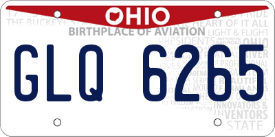 OH license plate GLQ6265