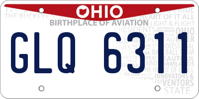 OH license plate GLQ6311
