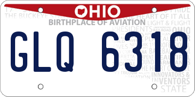 OH license plate GLQ6318