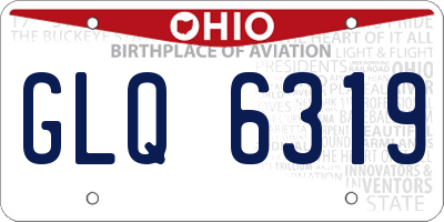 OH license plate GLQ6319