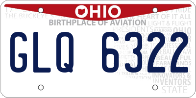 OH license plate GLQ6322