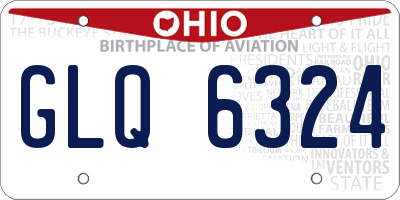 OH license plate GLQ6324
