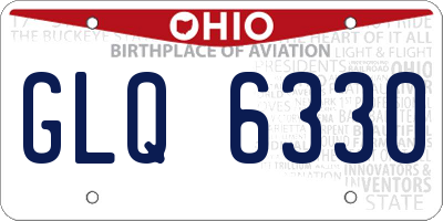 OH license plate GLQ6330