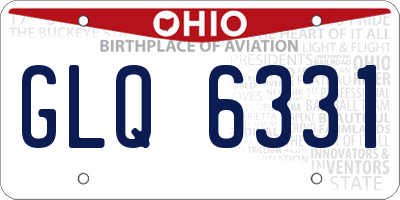 OH license plate GLQ6331