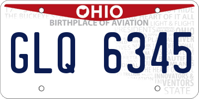 OH license plate GLQ6345