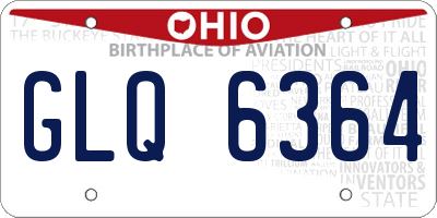 OH license plate GLQ6364