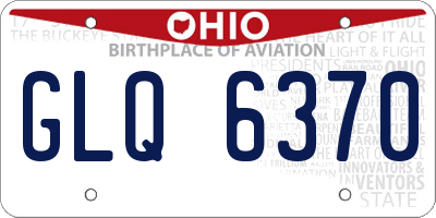OH license plate GLQ6370