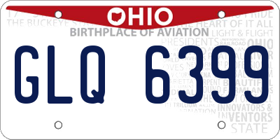 OH license plate GLQ6399