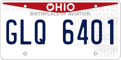 OH license plate GLQ6401