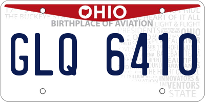 OH license plate GLQ6410
