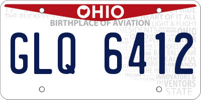 OH license plate GLQ6412