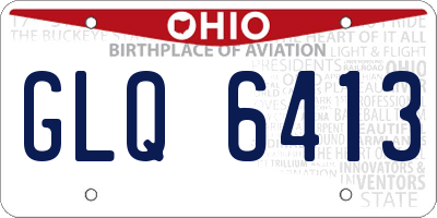 OH license plate GLQ6413