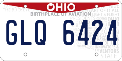 OH license plate GLQ6424