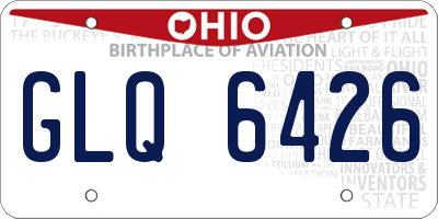 OH license plate GLQ6426