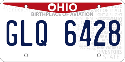 OH license plate GLQ6428