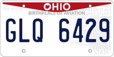 OH license plate GLQ6429