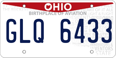 OH license plate GLQ6433