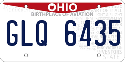 OH license plate GLQ6435