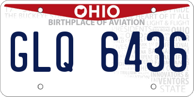 OH license plate GLQ6436