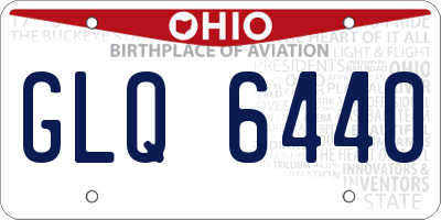 OH license plate GLQ6440