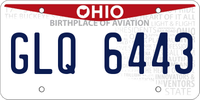 OH license plate GLQ6443