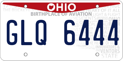 OH license plate GLQ6444
