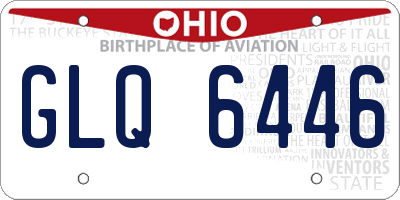 OH license plate GLQ6446