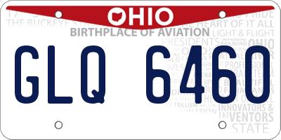 OH license plate GLQ6460