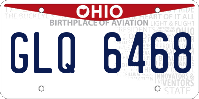 OH license plate GLQ6468