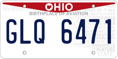 OH license plate GLQ6471