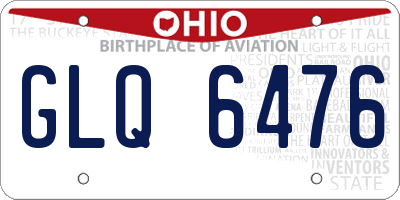 OH license plate GLQ6476