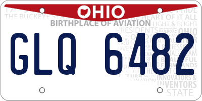 OH license plate GLQ6482