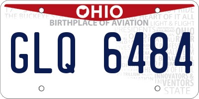 OH license plate GLQ6484